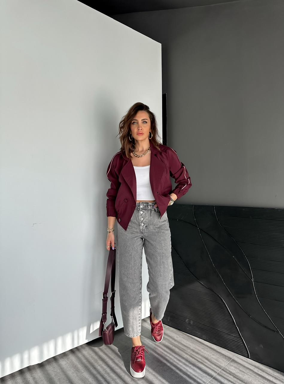 Gri Beli Düğmeli Orijinal Jean