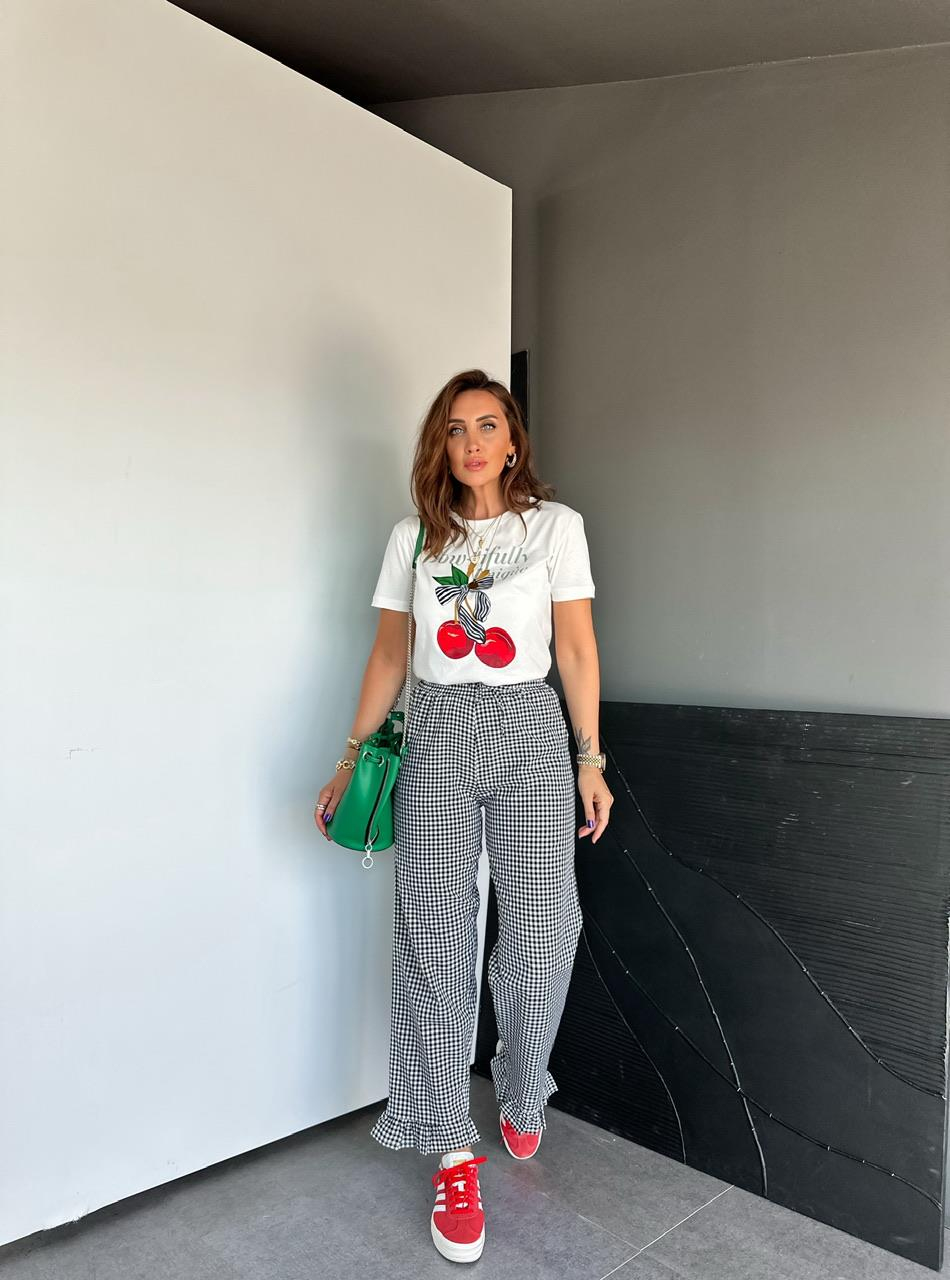 Kiraz Baskılı Unique Tshirt