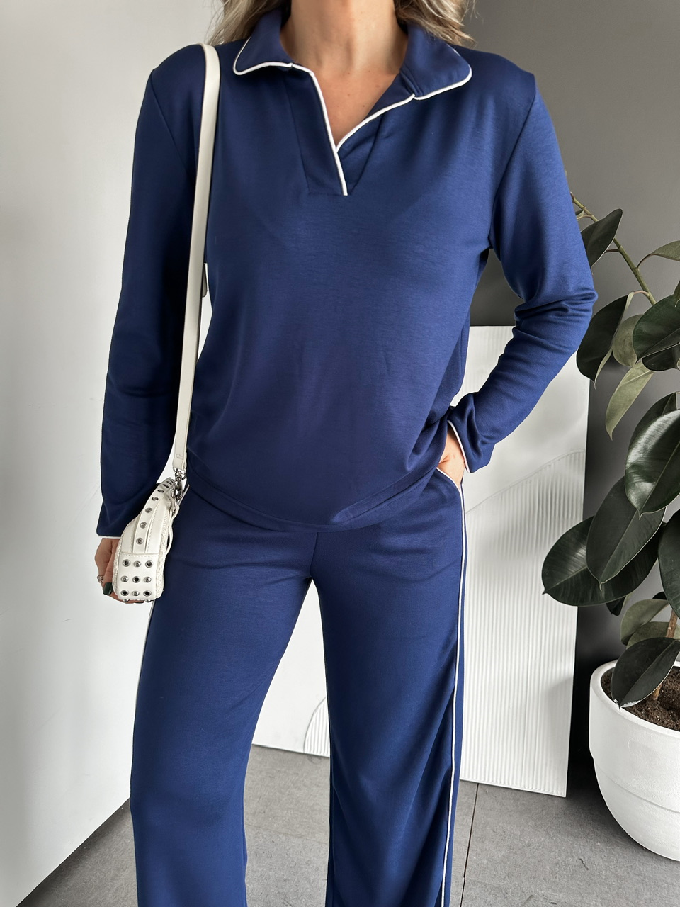 Lacivert Polo Yaka Biyeli Oyhso Takım