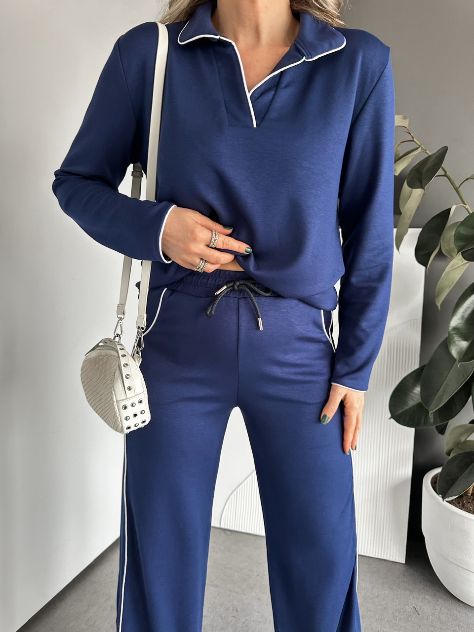Lacivert Polo Yaka Biyeli Oyhso Takım