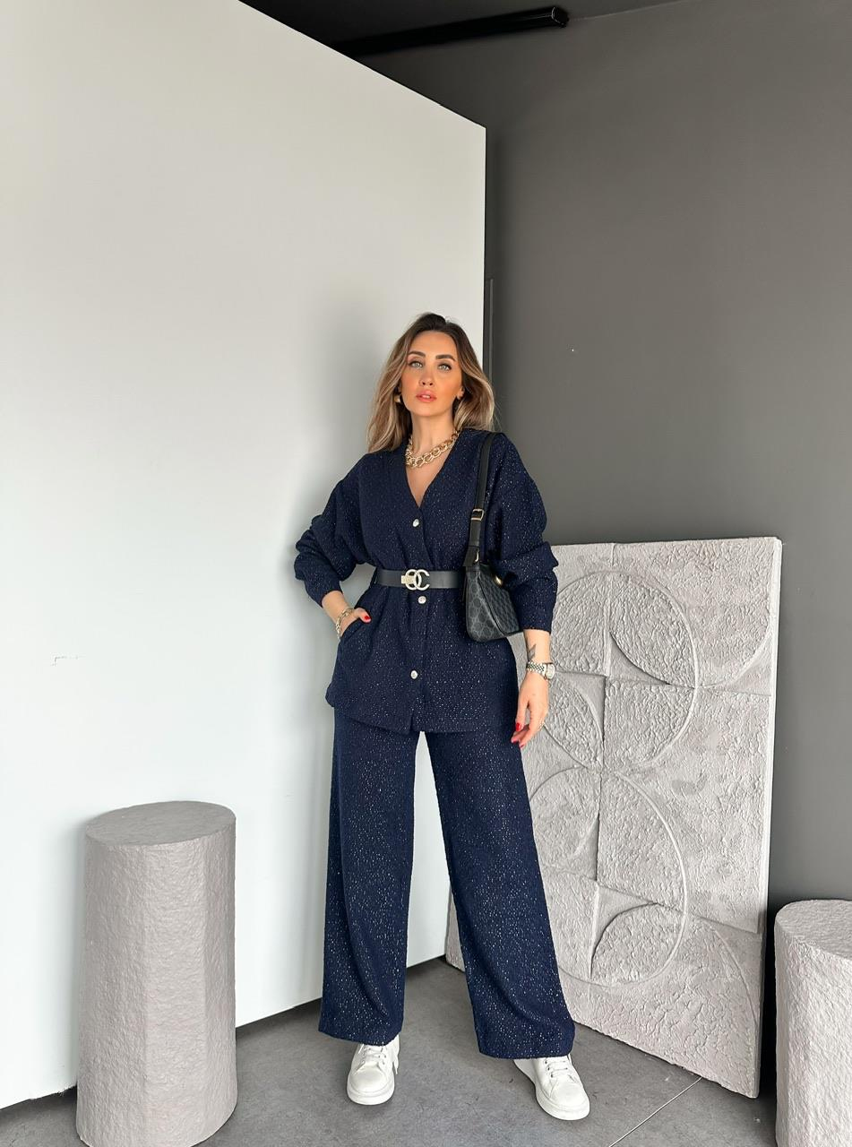 Lacivert Simli Marka Model Tüvit Takım