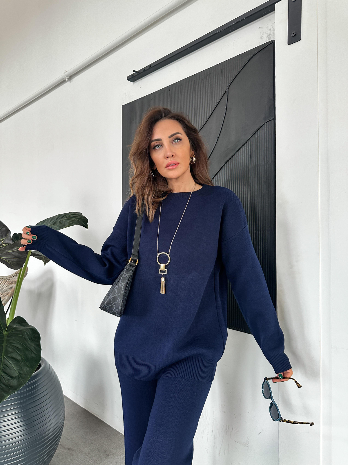 Lacivert Triko Basic Takım