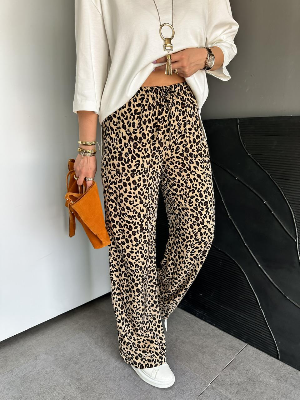 Leopar Ön Cepli Orijinal Pantolon