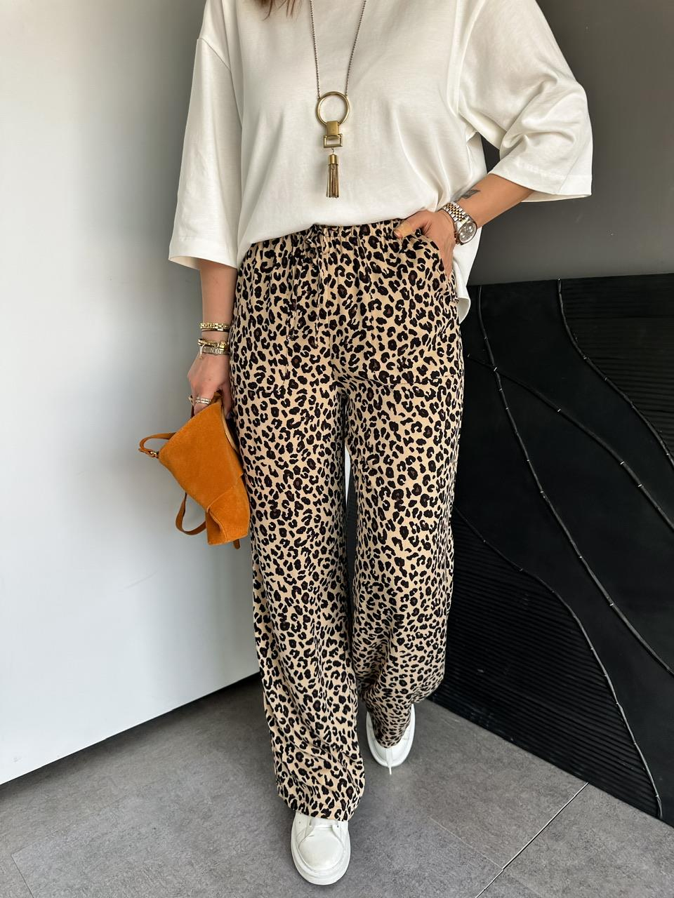 Leopar Ön Cepli Orijinal Pantolon