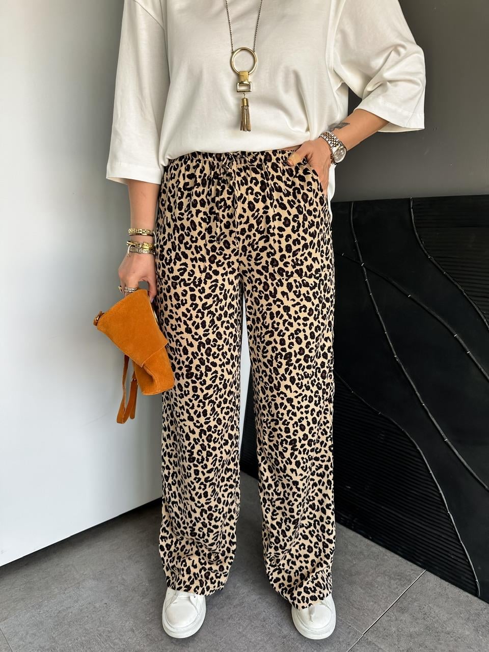 Leopar Ön Cepli Orijinal Pantolon