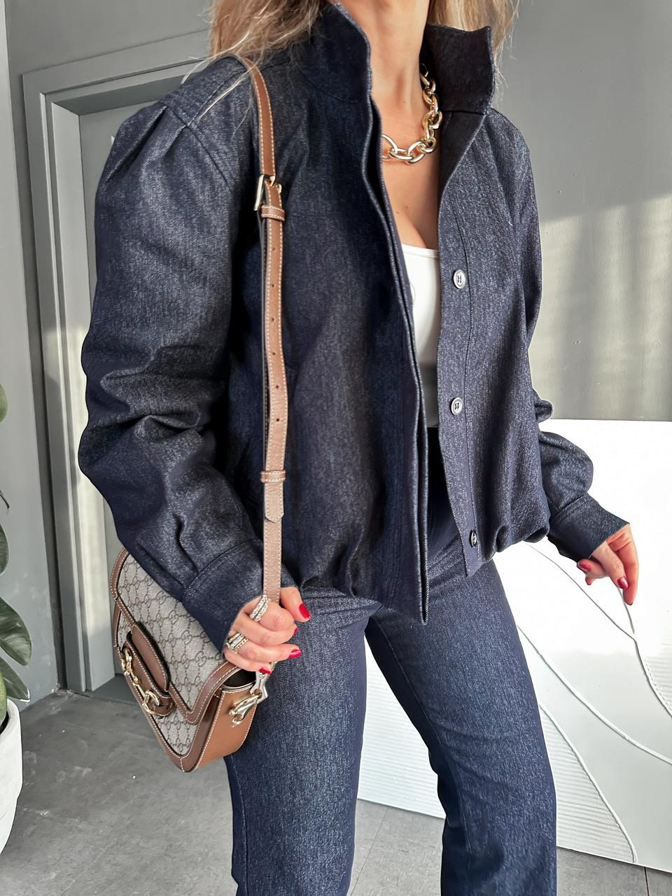 Mavi Bomber Ceket Pantolon 