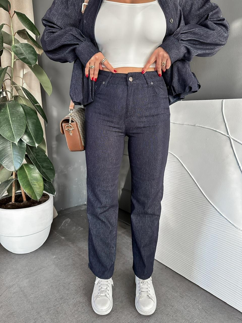 Mavi Bomber Ceket Pantolon 