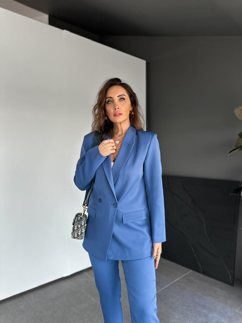 Mavi Ceket Pantolon Klasik Takım