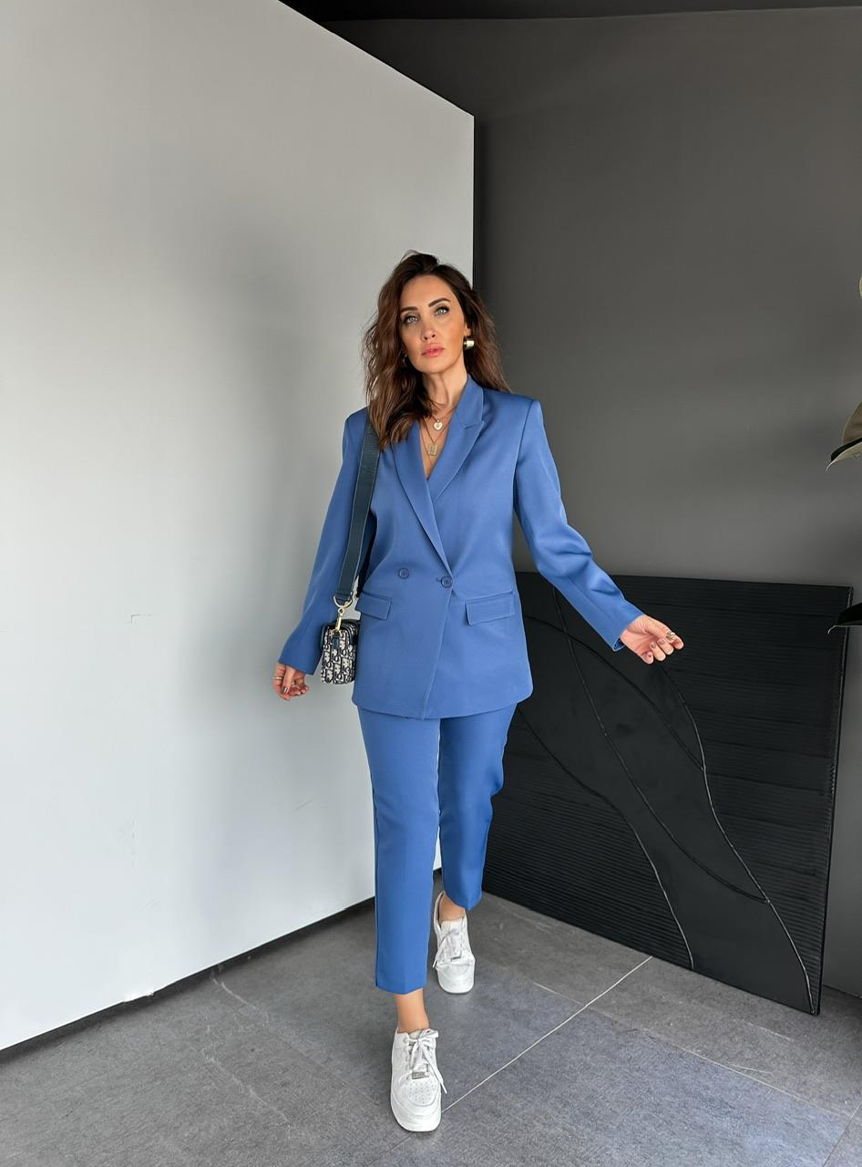 Mavi Ceket Pantolon Klasik Takım