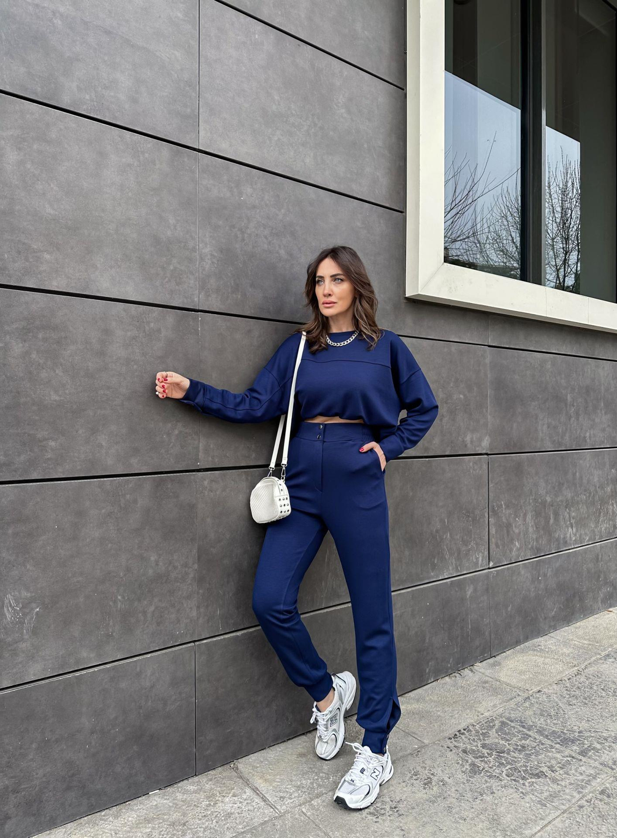 Mavi Çıtçıtlı Modal Takım