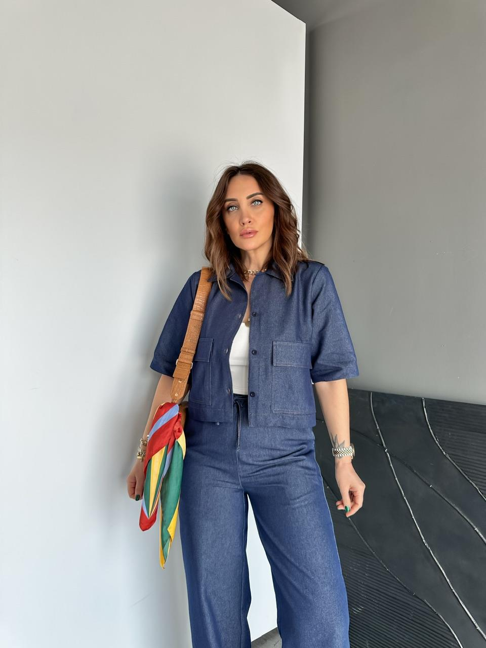 Mavi Kapak Cepli Kot Takım