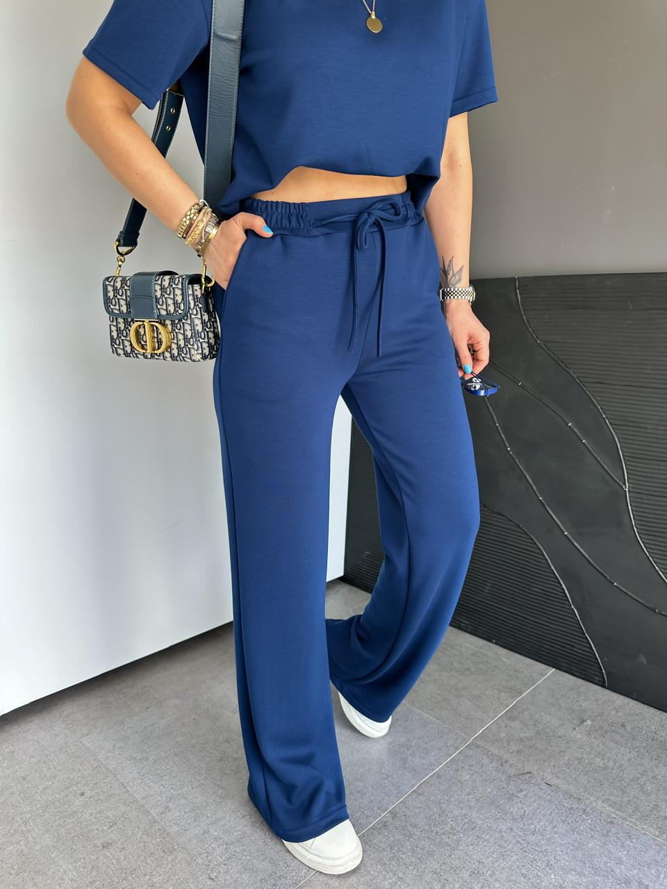 Mavi Kısa Kollu Basic Modal Takım