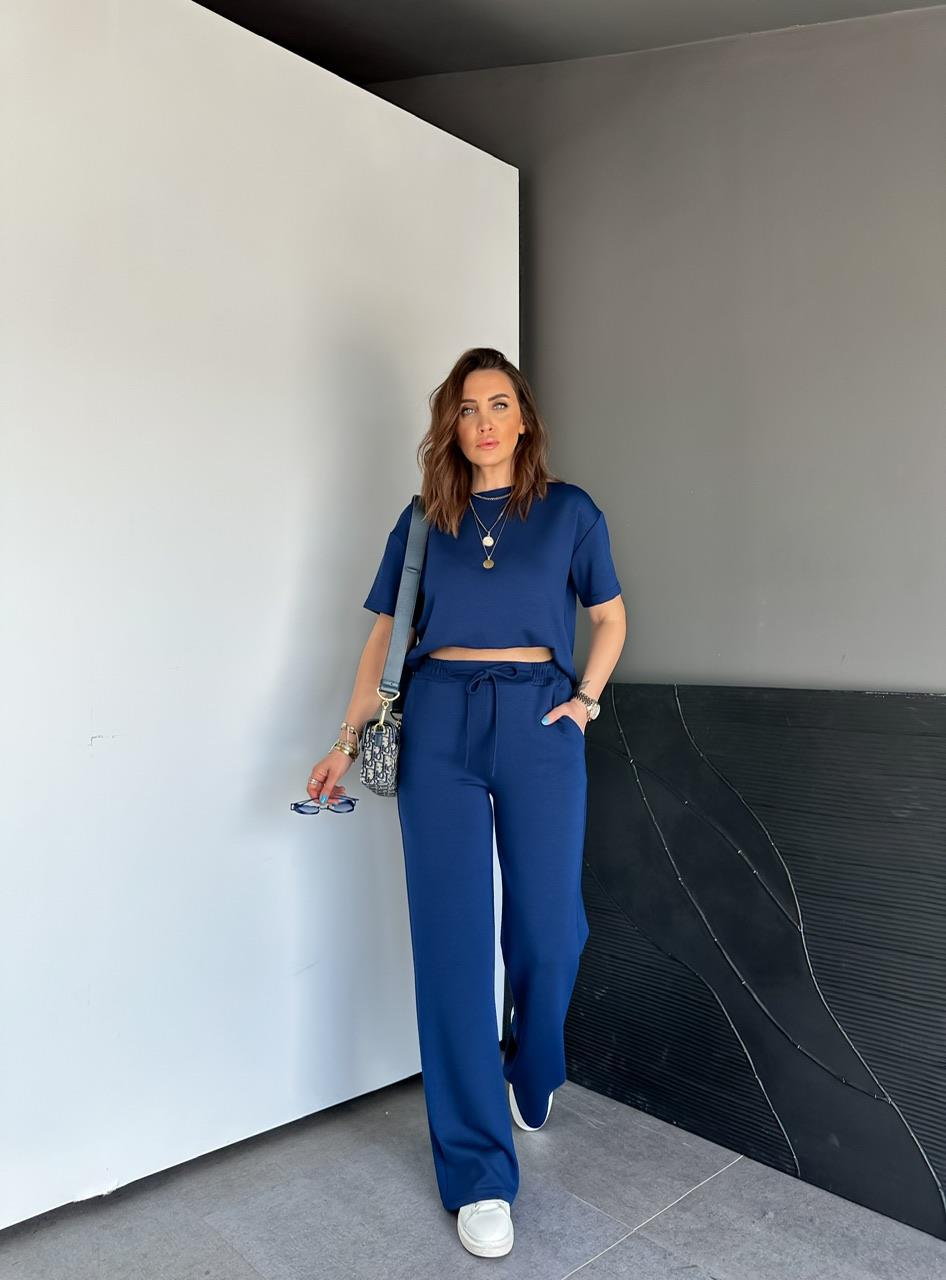 Mavi Kısa Kollu Basic Modal Takım