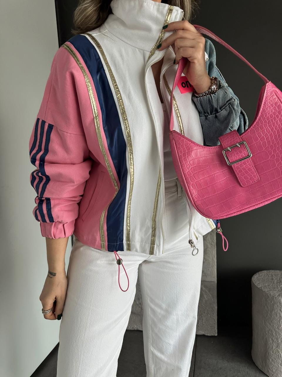 Pembe Gold Biyeli Tasarım Ceket