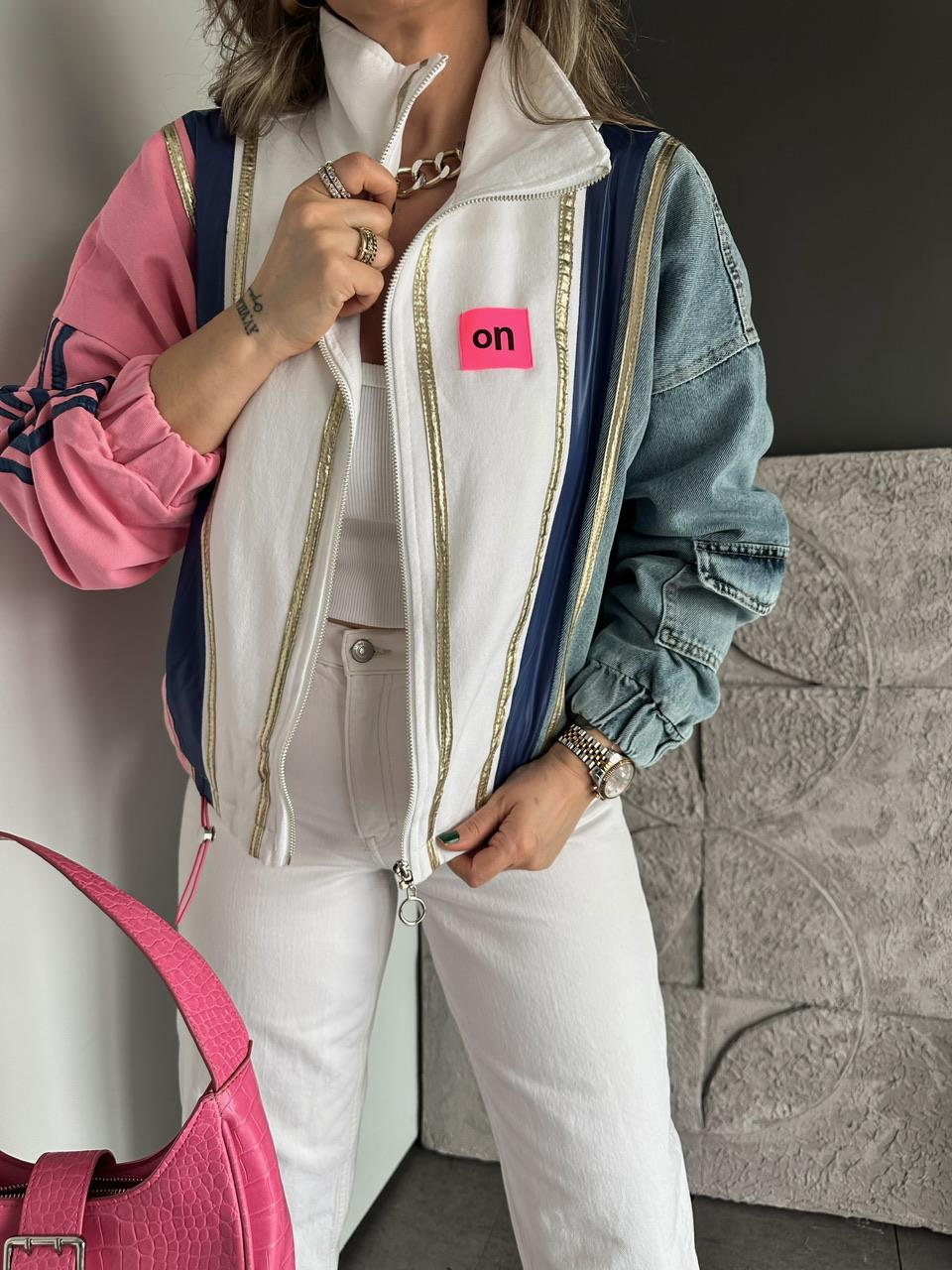 Pembe Gold Biyeli Tasarım Ceket
