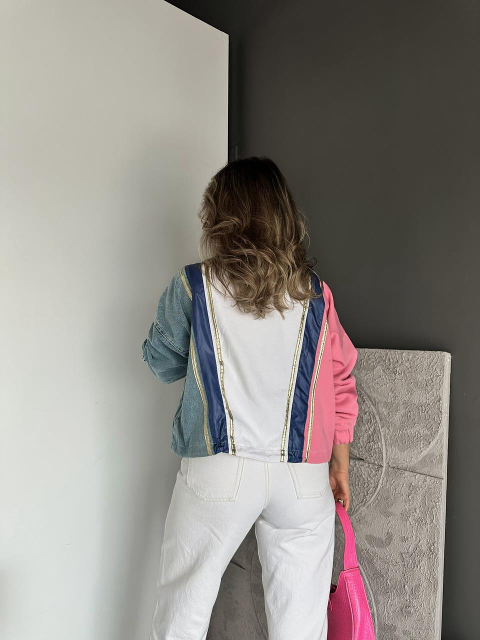 Pembe Gold Biyeli Tasarım Ceket
