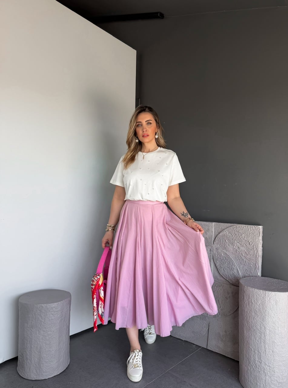 Pembe Orijinal Marka Kloş Etek