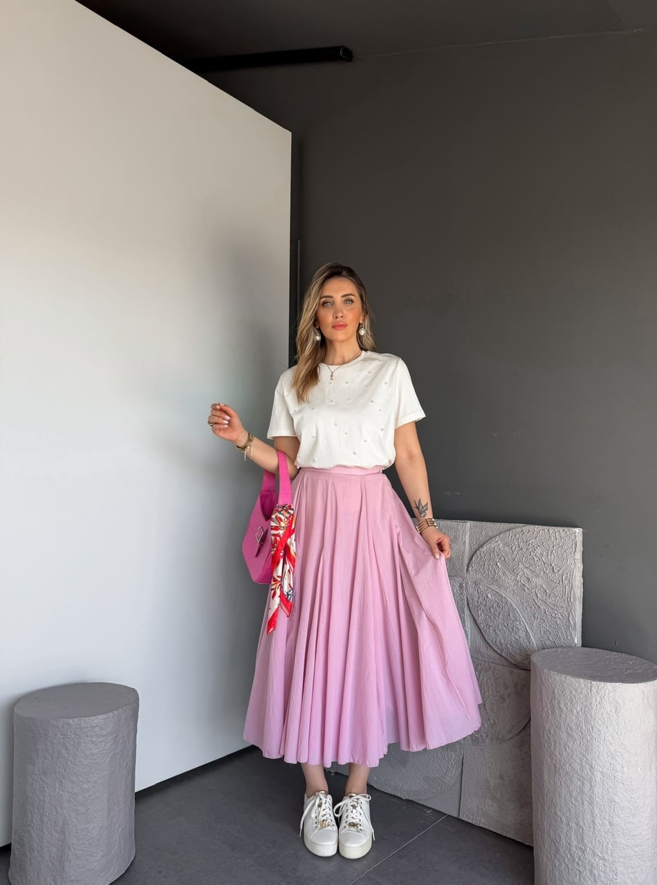 Pembe Orijinal Marka Kloş Etek