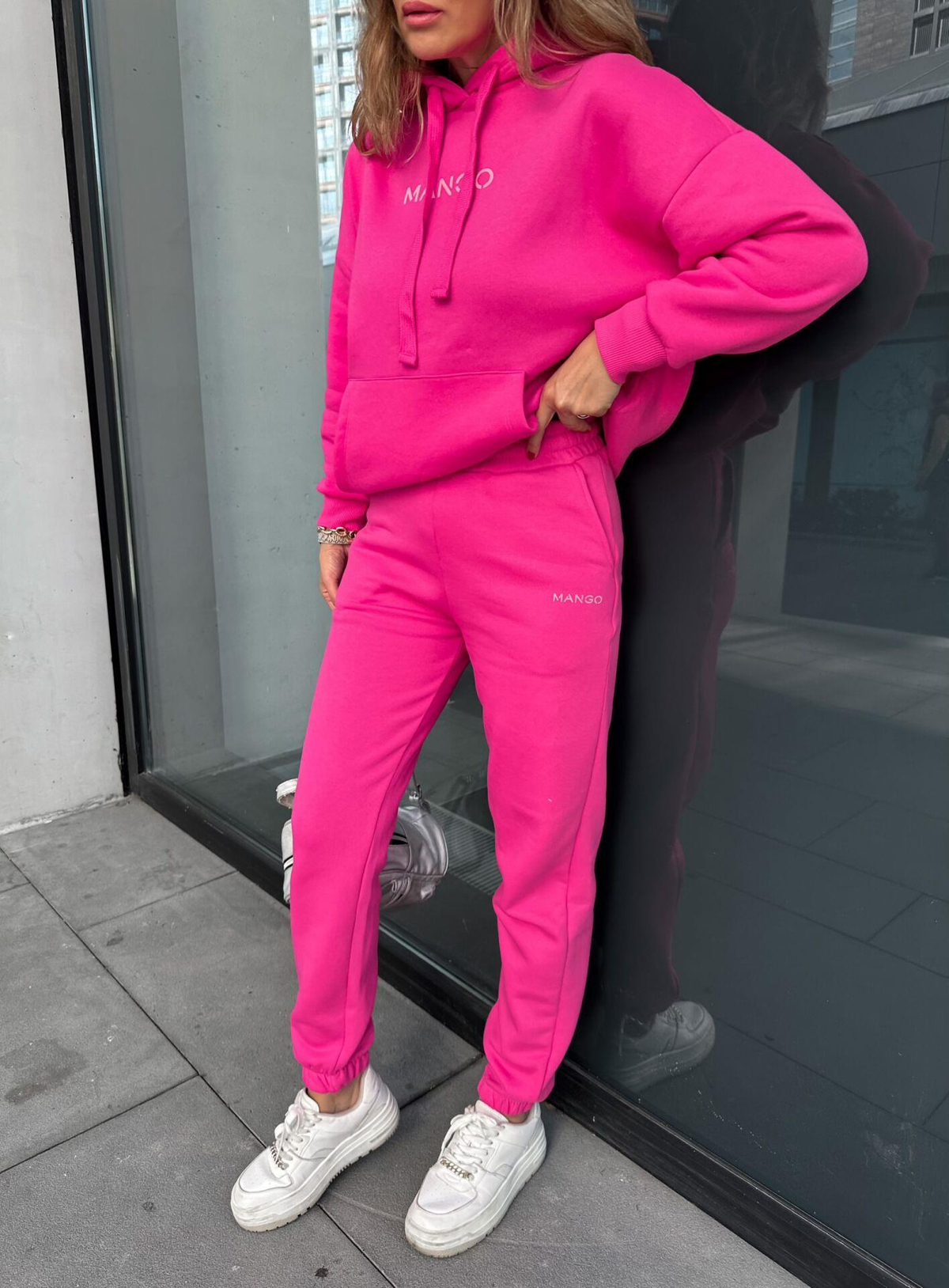 Şeker Pembe Kapşonlu Eşofman Takım