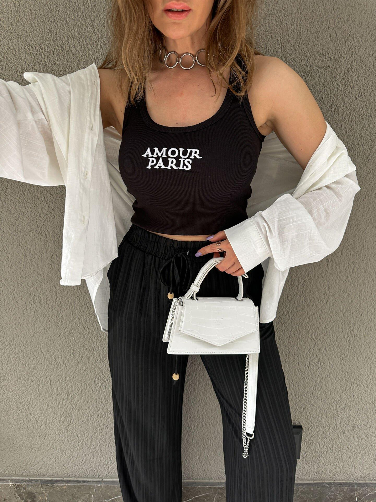 Siyah Amour Crop