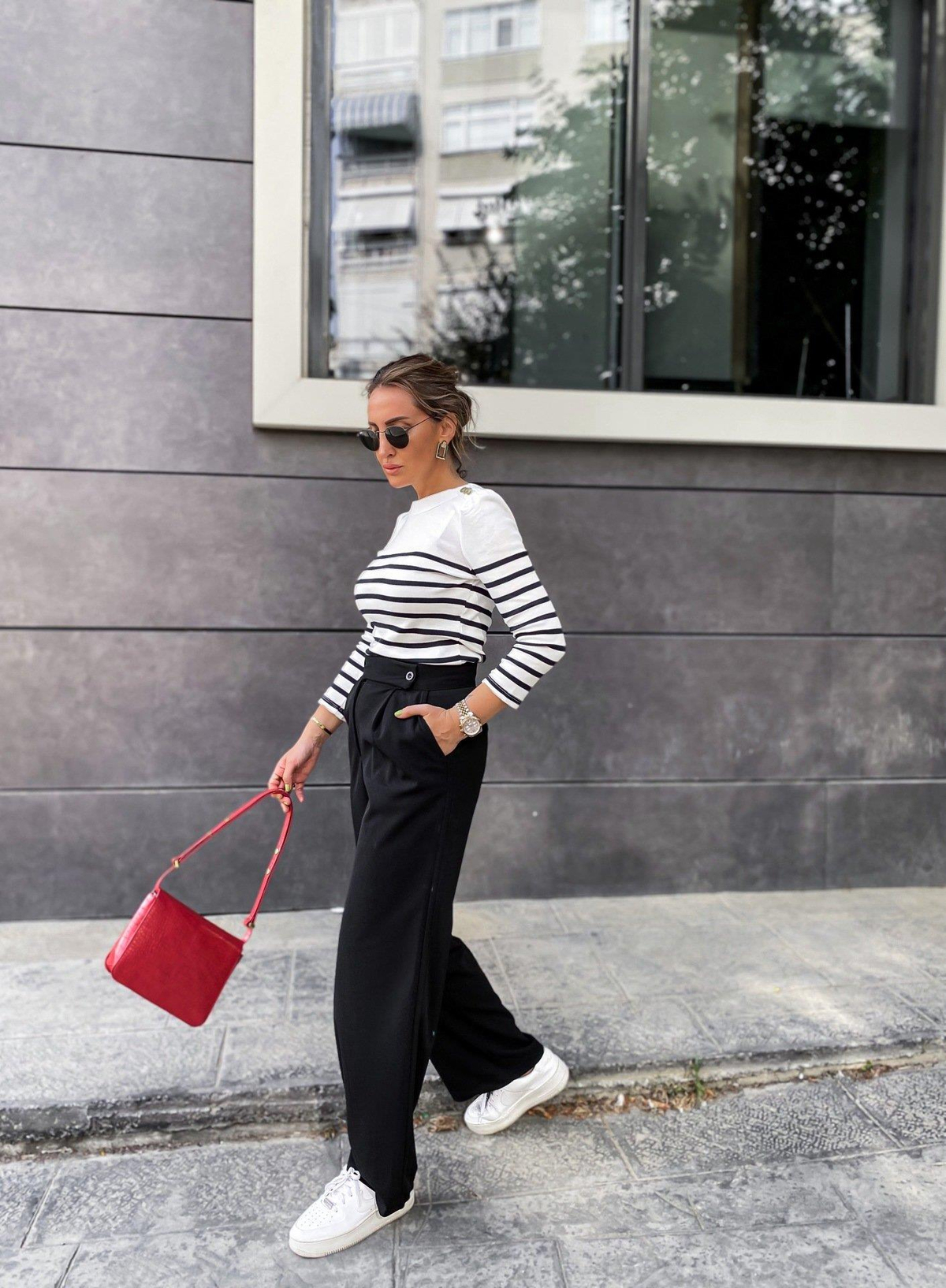 Siyah Basic Palazzo Pantolon