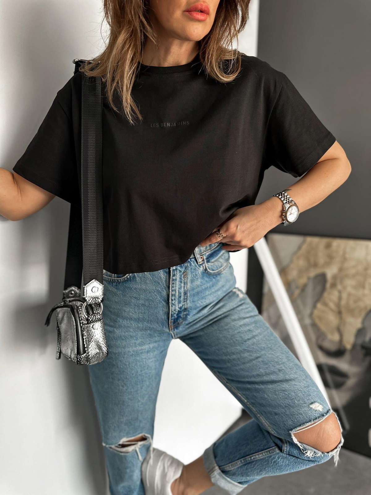 Siyah Benjamins Basic Tshirt