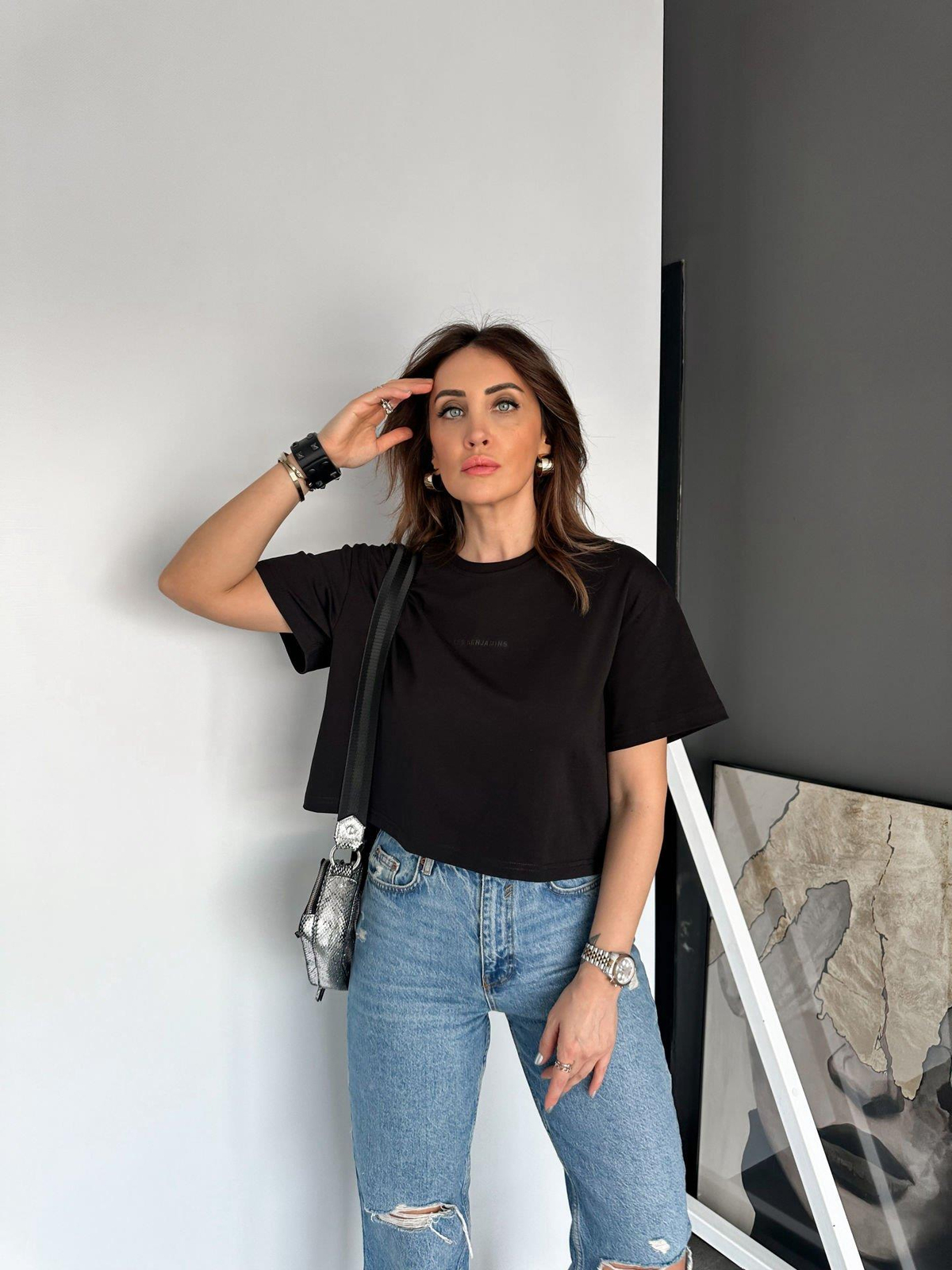 Siyah Benjamins Basic Tshirt