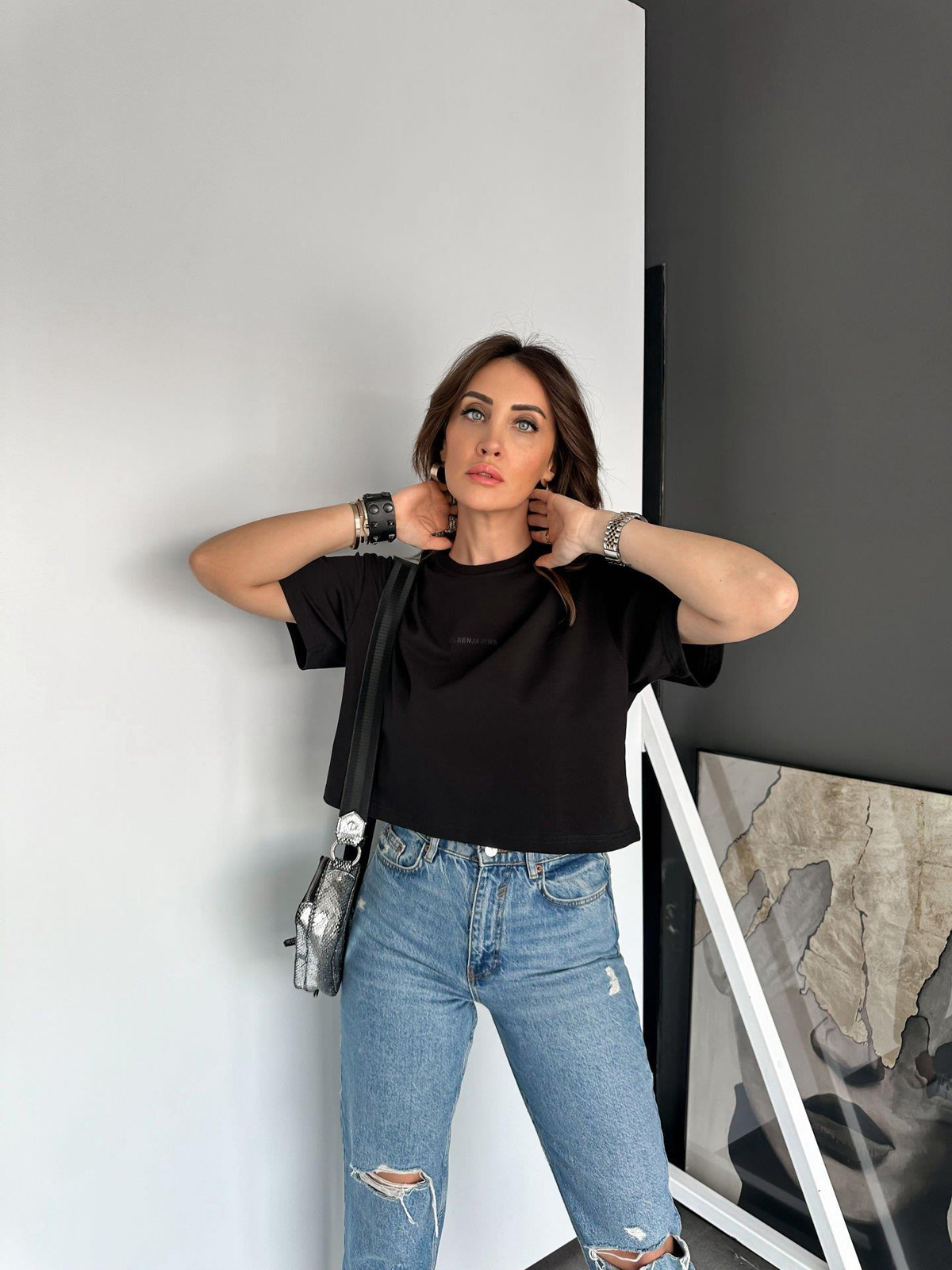 Siyah Benjamins Basic Tshirt