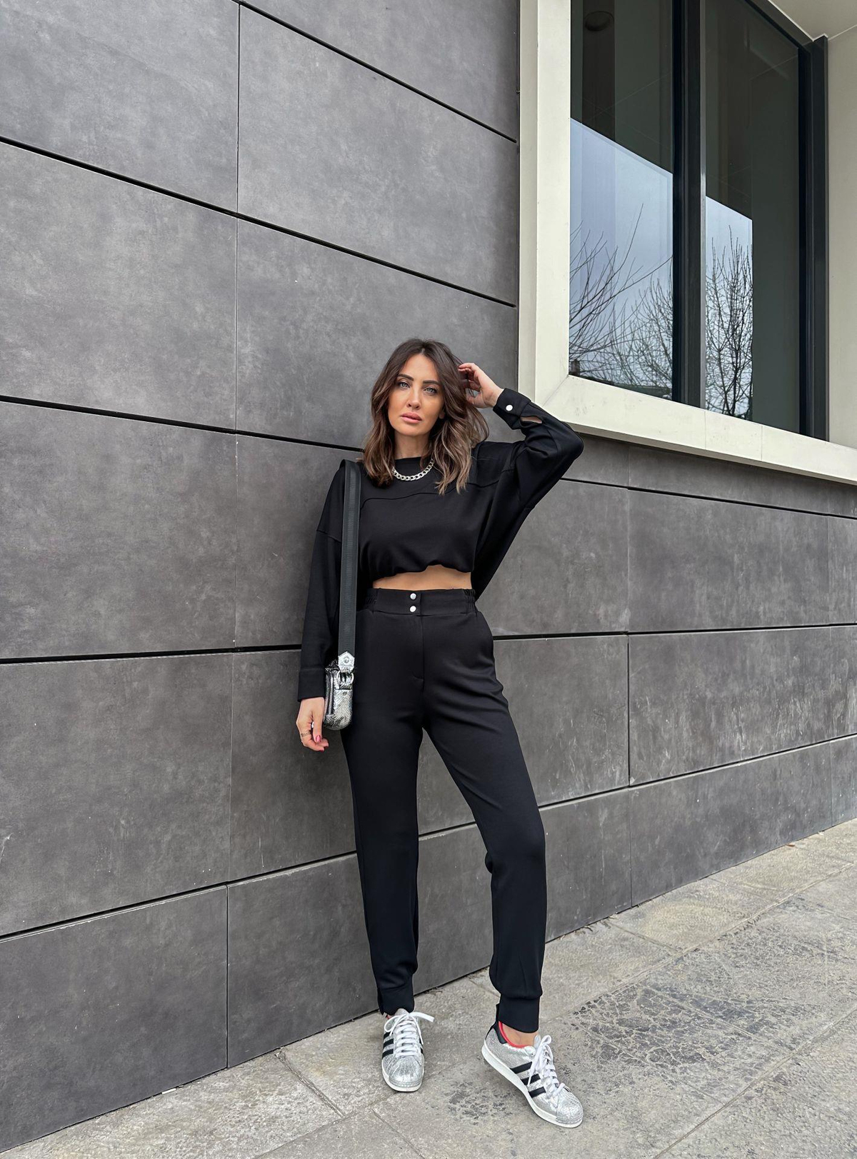 Siyah Çıtçıtlı Modal Takım
