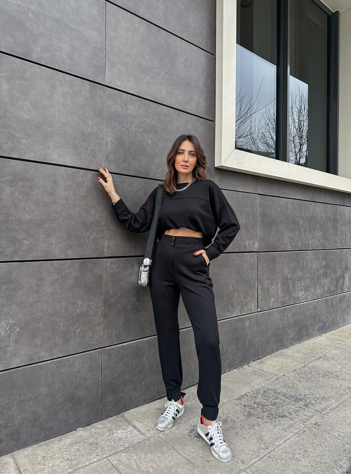 Siyah Çıtçıtlı Modal Takım