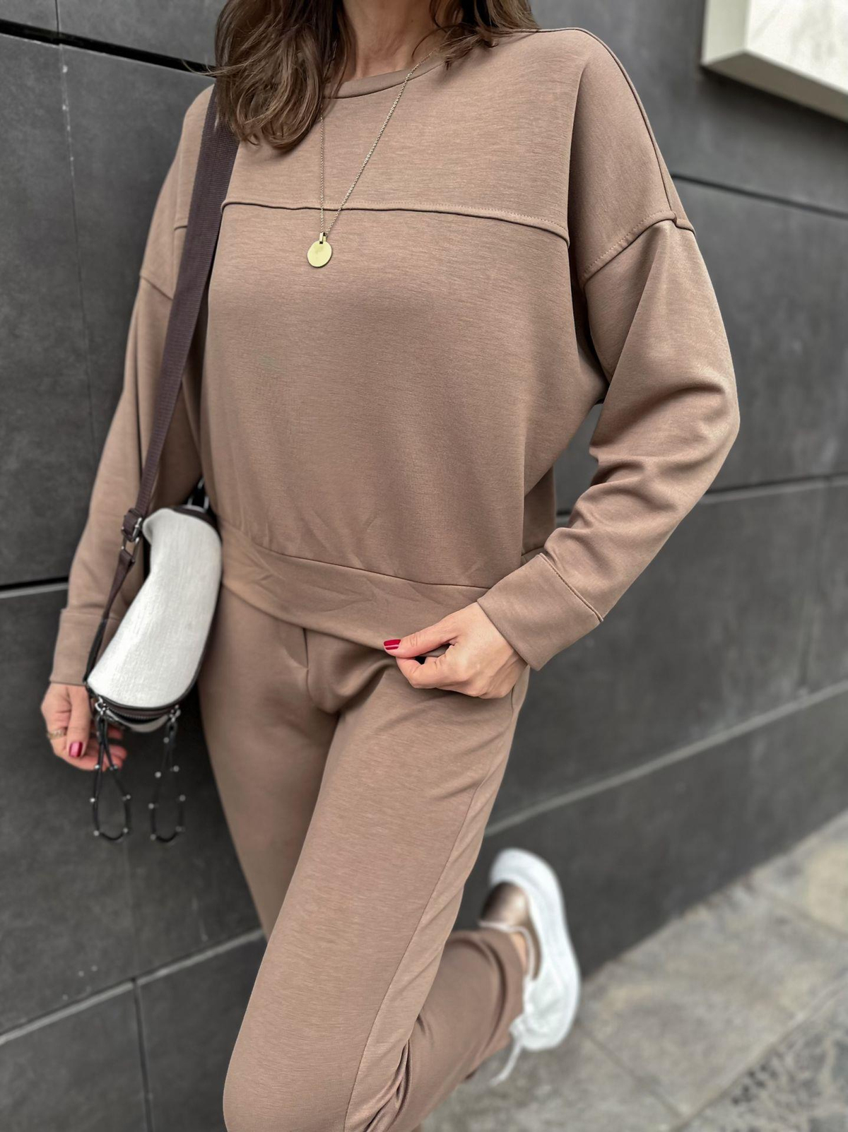Sütlü Kahve Çıtçıtlı Modal Takım