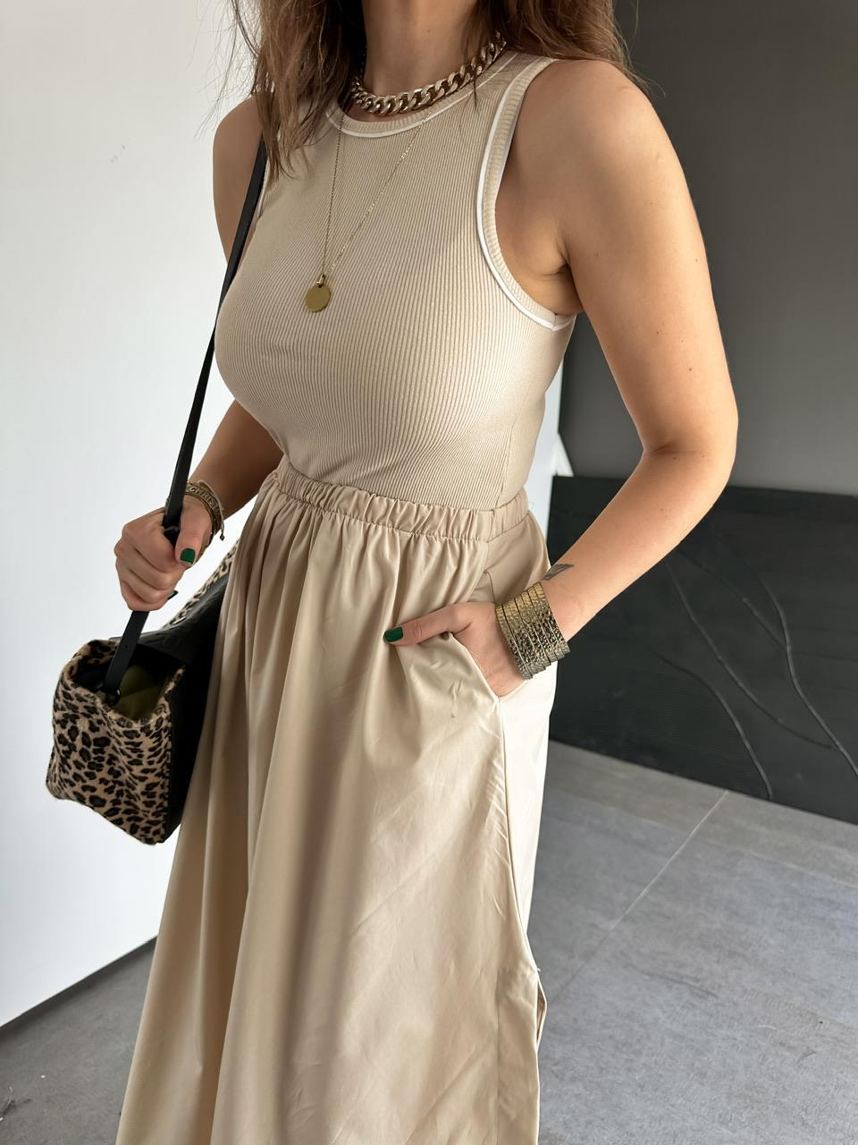 Taş Kaşkorse Poplin Elbise