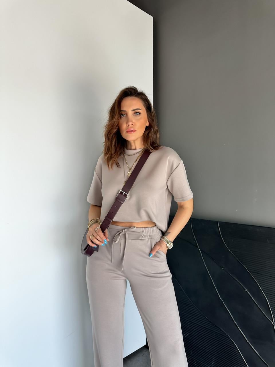 Taş Kısa Kollu Basic Modal Takım