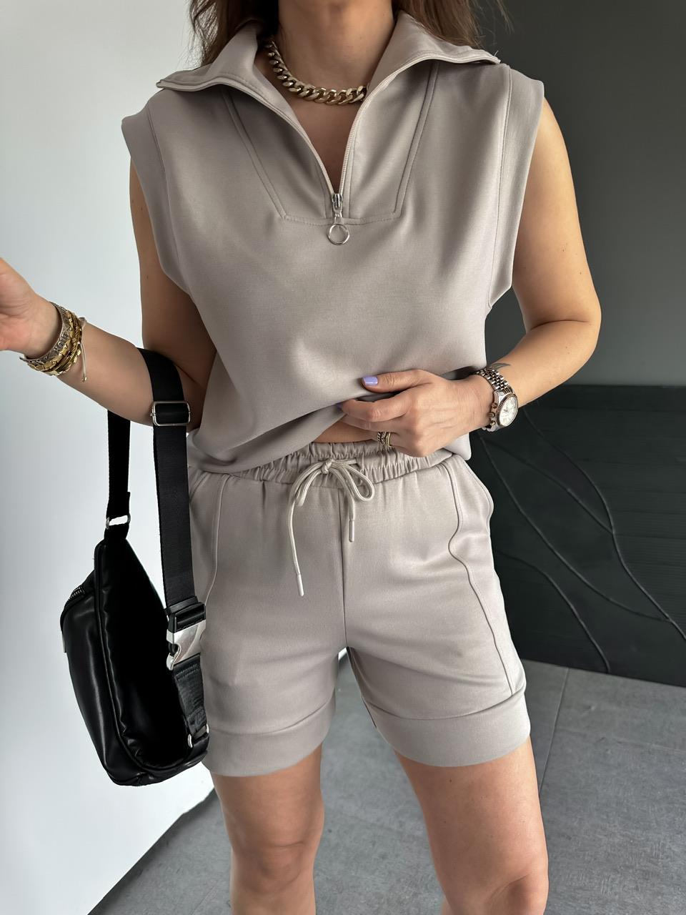 Taş Polo Yaka Şortlu Modal Takım