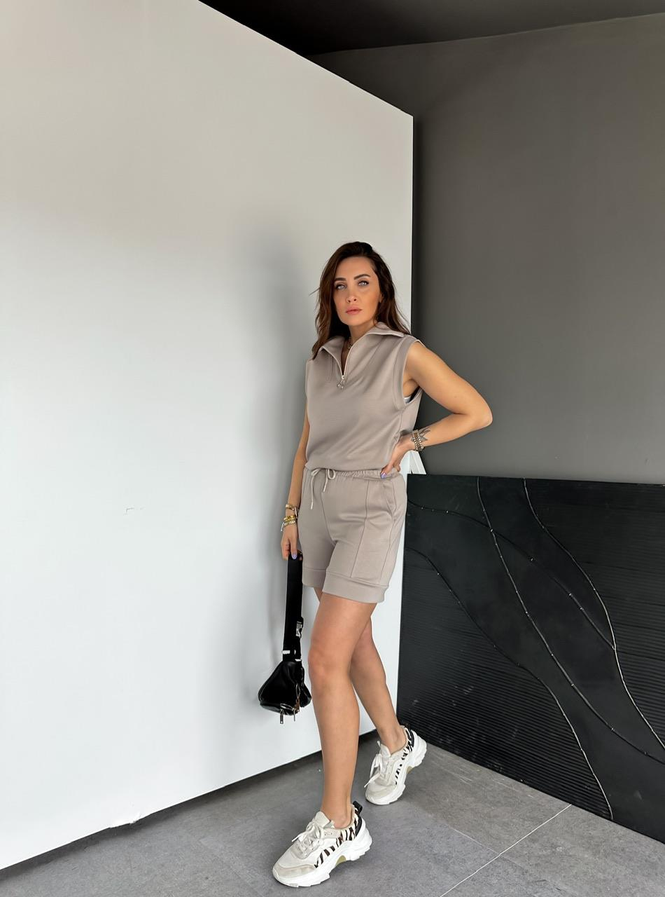 Taş Polo Yaka Şortlu Modal Takım