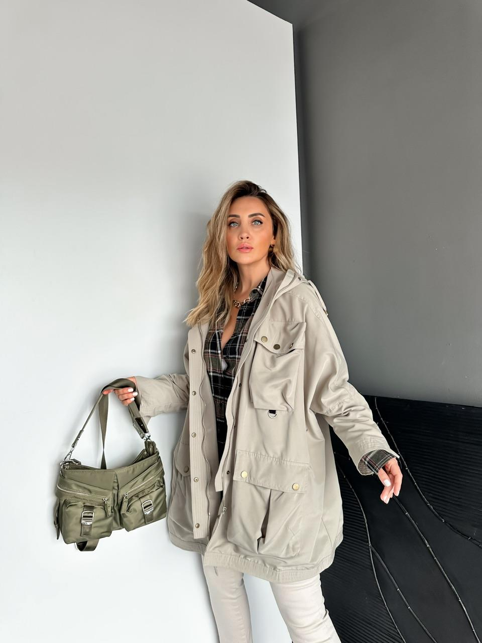 Taş Safari Cepli Çıtçıtlı Tasarım Trençkot