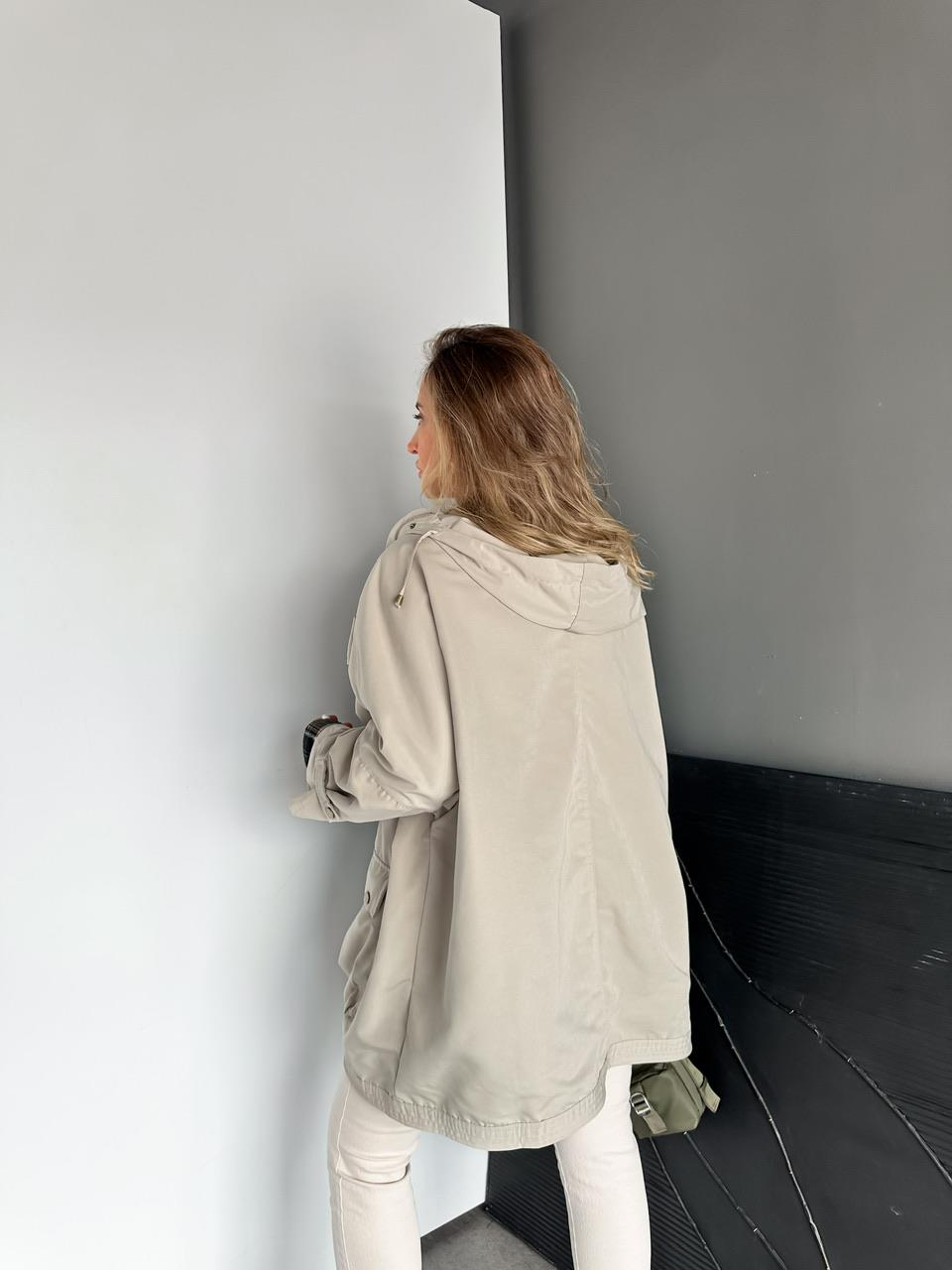 Taş Safari Cepli Çıtçıtlı Tasarım Trençkot