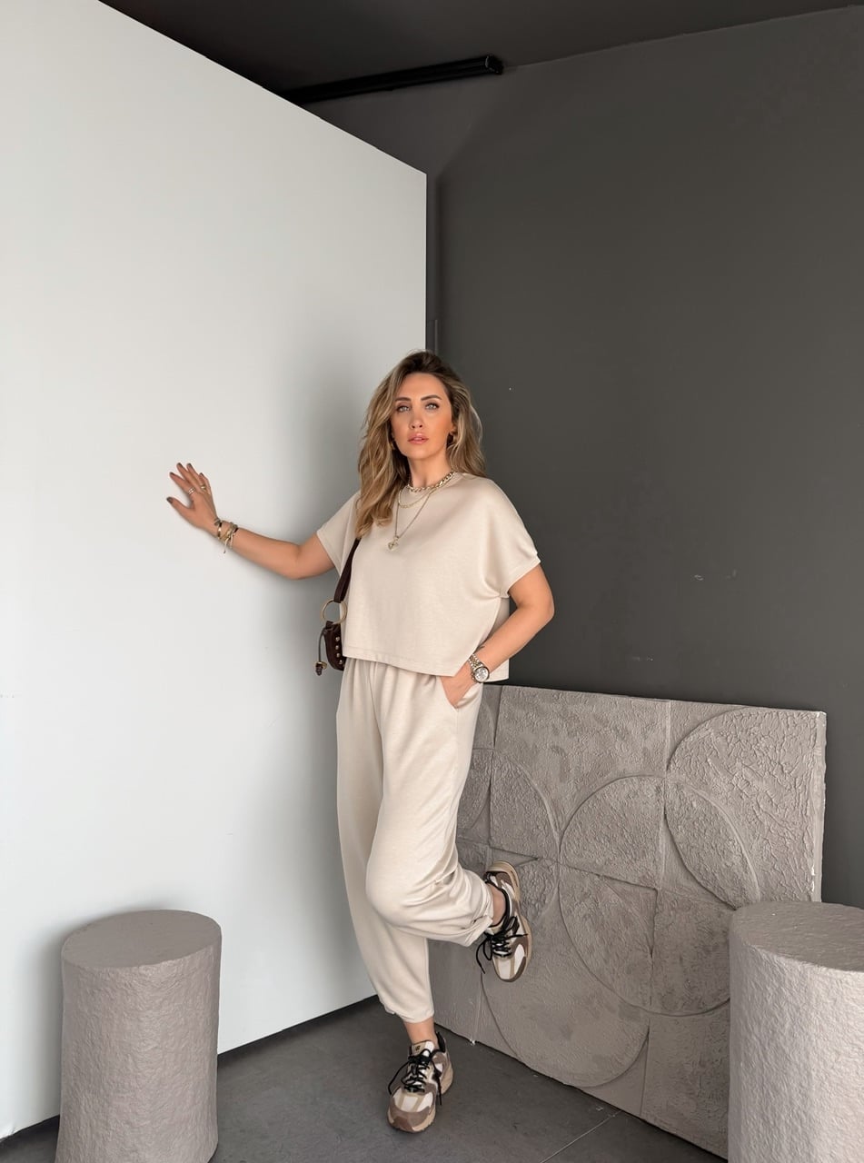 Taş T Kol Likralı Modal Takım