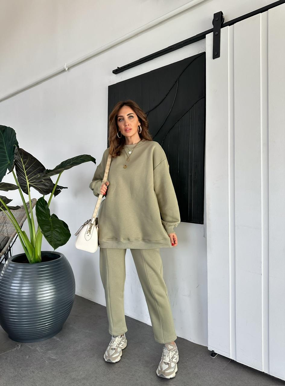 Yeşil Bisiklet Yaka Salaş Basic Takım