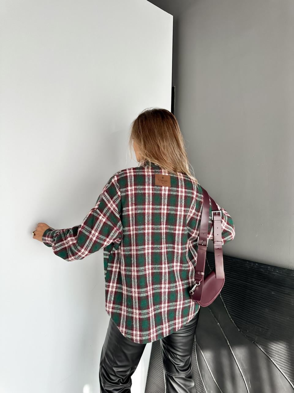 Yeşil Çıtçtılı Oduncu Gömlek