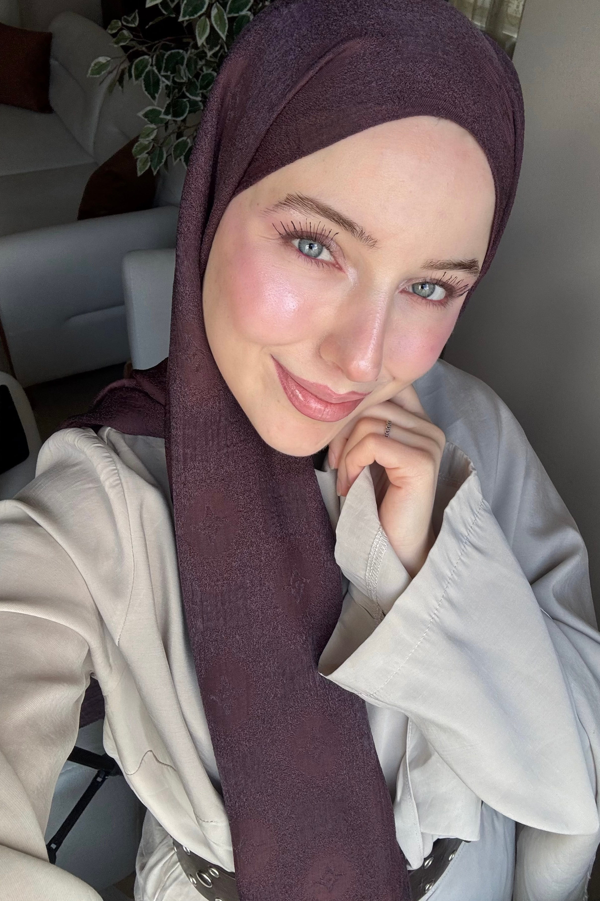  LUNA YILDIZ JAKARLI MOR ŞAL