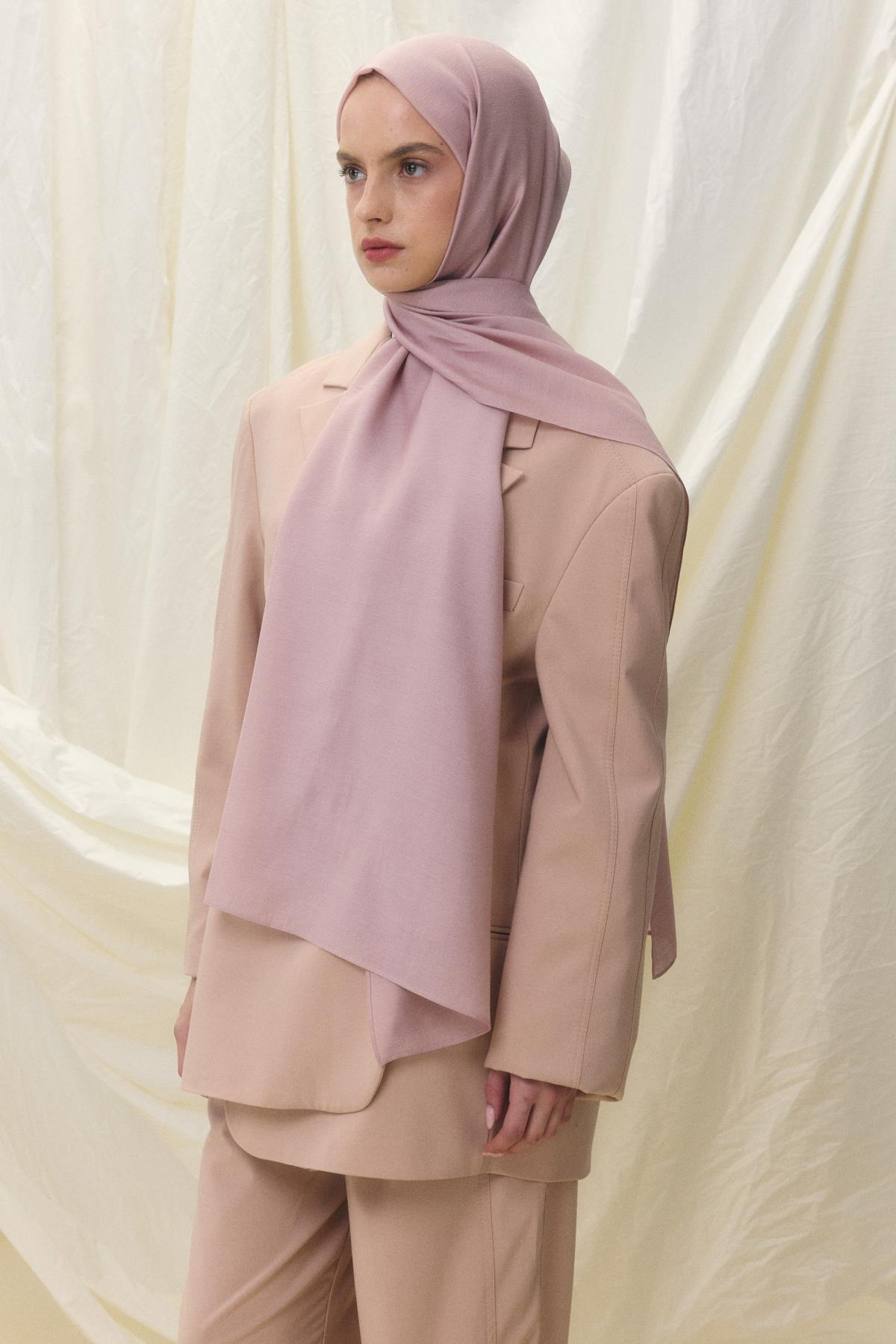 PARİS İPEĞİ TOZ PEMBE PAMUKLU ŞAL