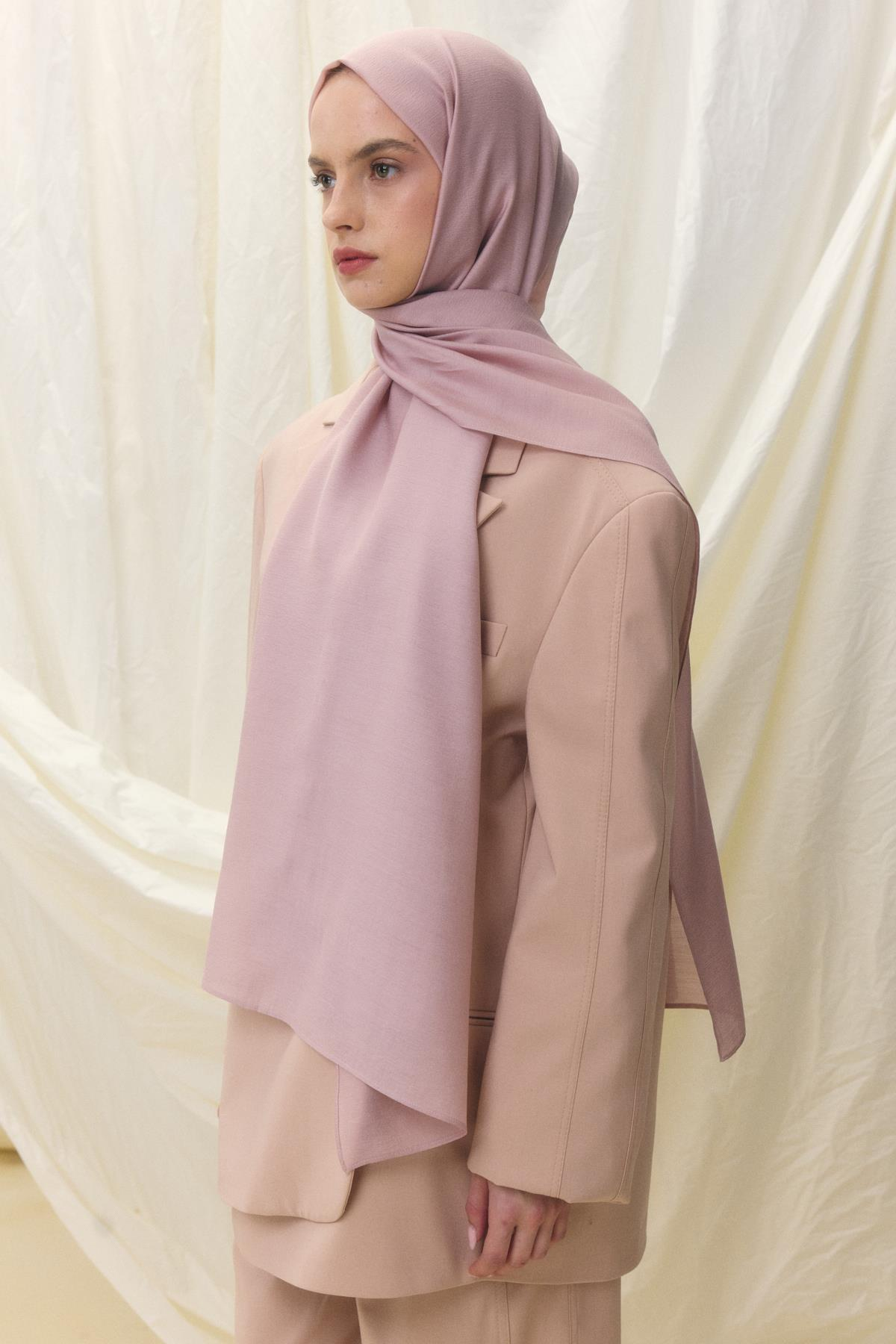 PARİS İPEĞİ TOZ PEMBE PAMUKLU ŞAL