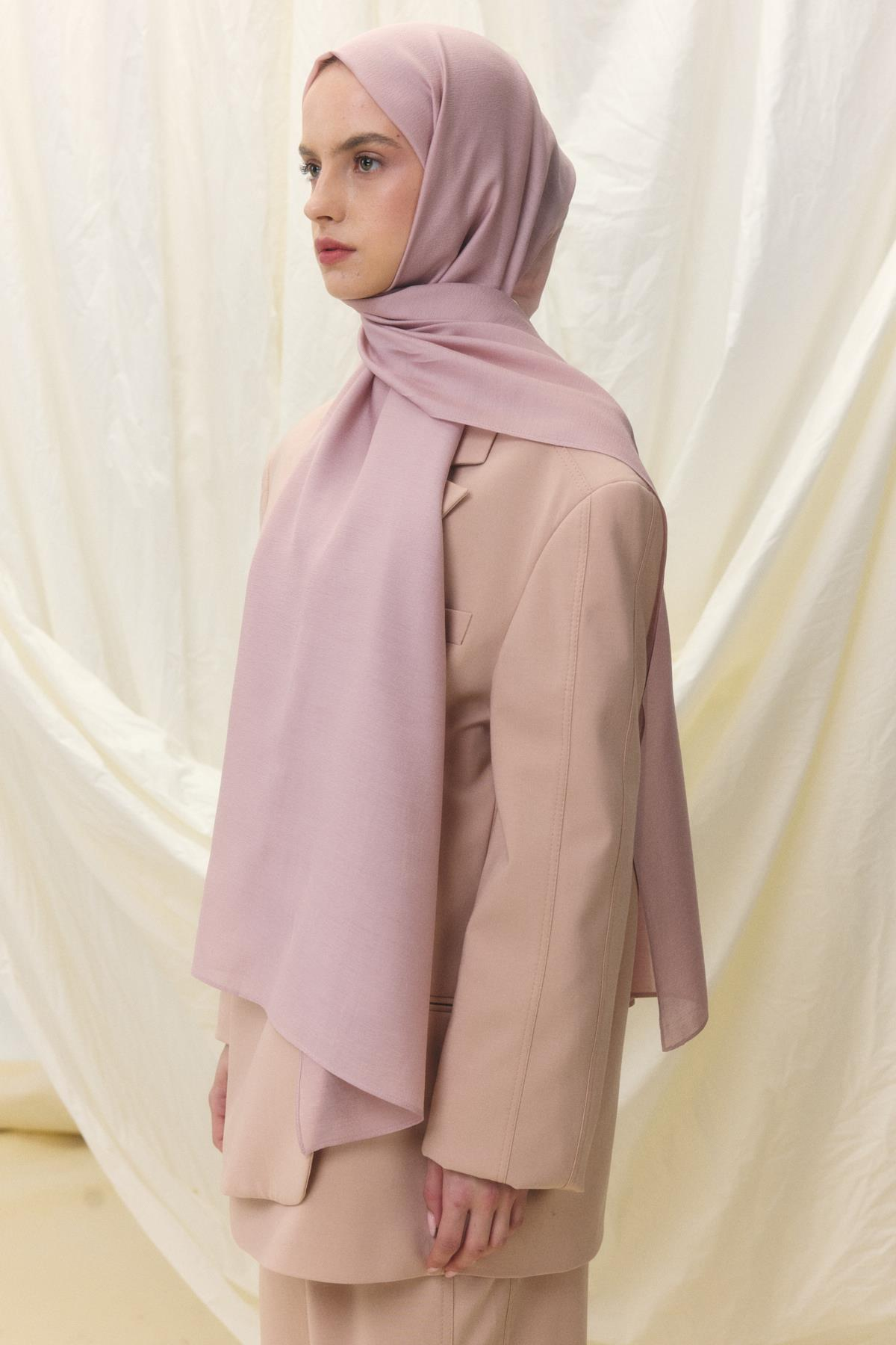 PARİS İPEĞİ TOZ PEMBE PAMUKLU ŞAL