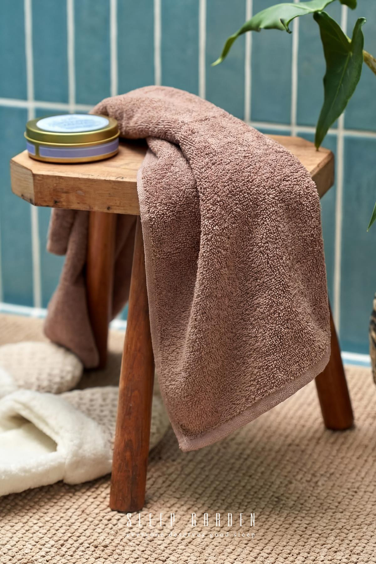 %100 Pamuk Yumuşak Dokulu 90x140 Banyo Havlusu MorSleep Garden