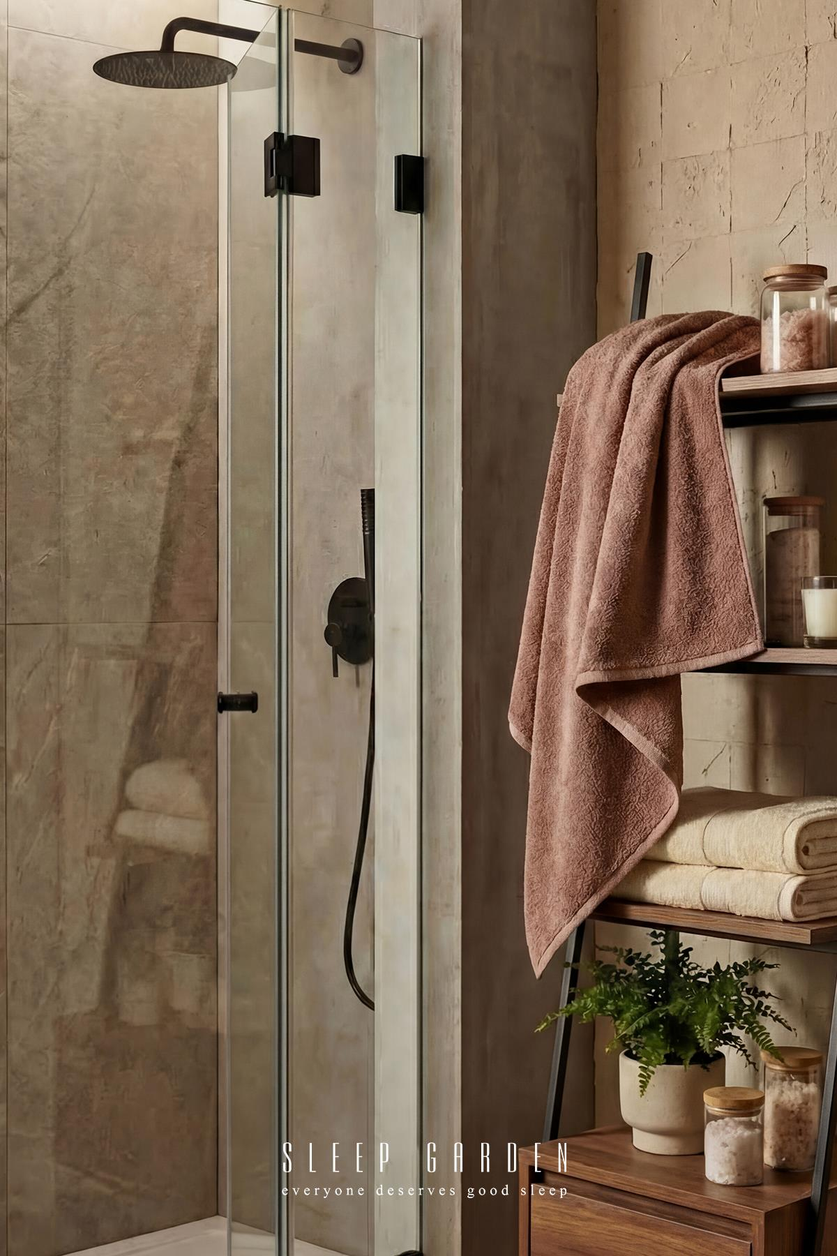%100 Pamuk Yumuşak Dokulu 90x140 Banyo Havlusu MorSleep Garden