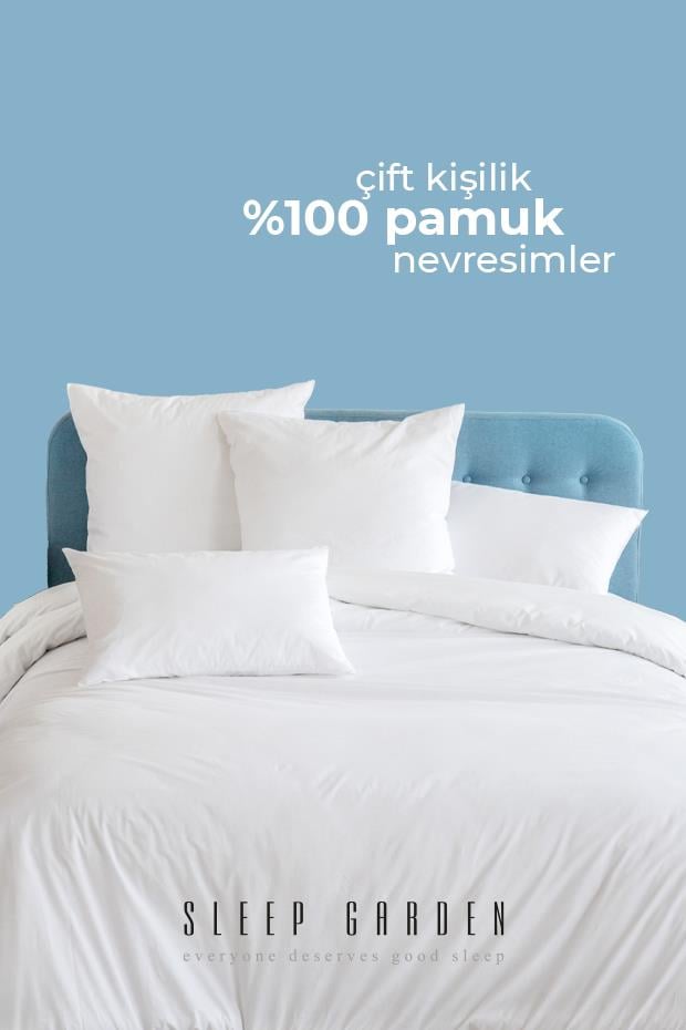 ÇİFT KİŞİLİK DESENLİ %100 PAMUK NEVRESİMSleep Garden