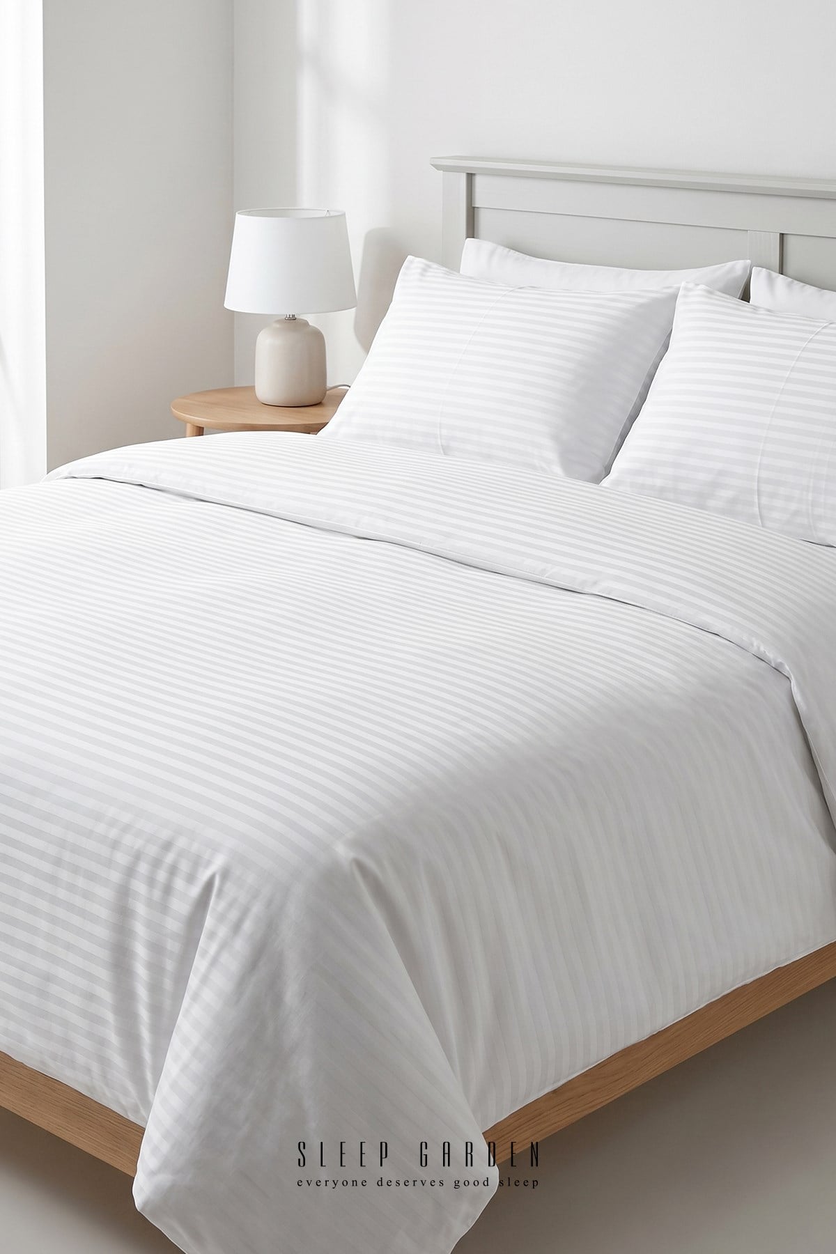 Elegan Pamuklu Lastikli Beyaz Nevresim TakımıPamuklu Lastikli Beyaz Elegan Tek Kişilik Nevresim Takımı | Sleep GardenSleep Garden
