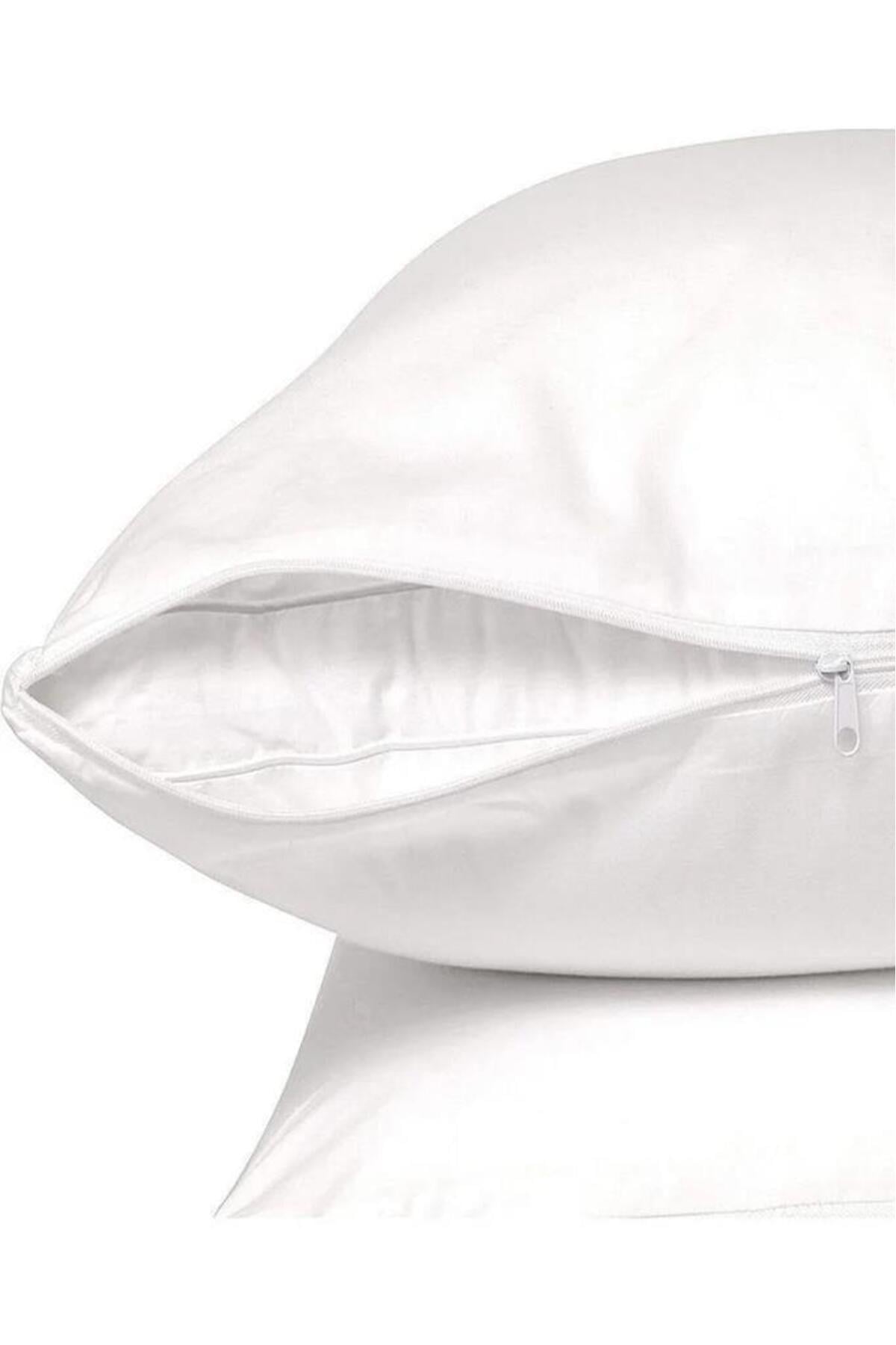 Fermuarlı Beyaz Yastık Mitili İç Kılıf 50*70cm 5 Adet