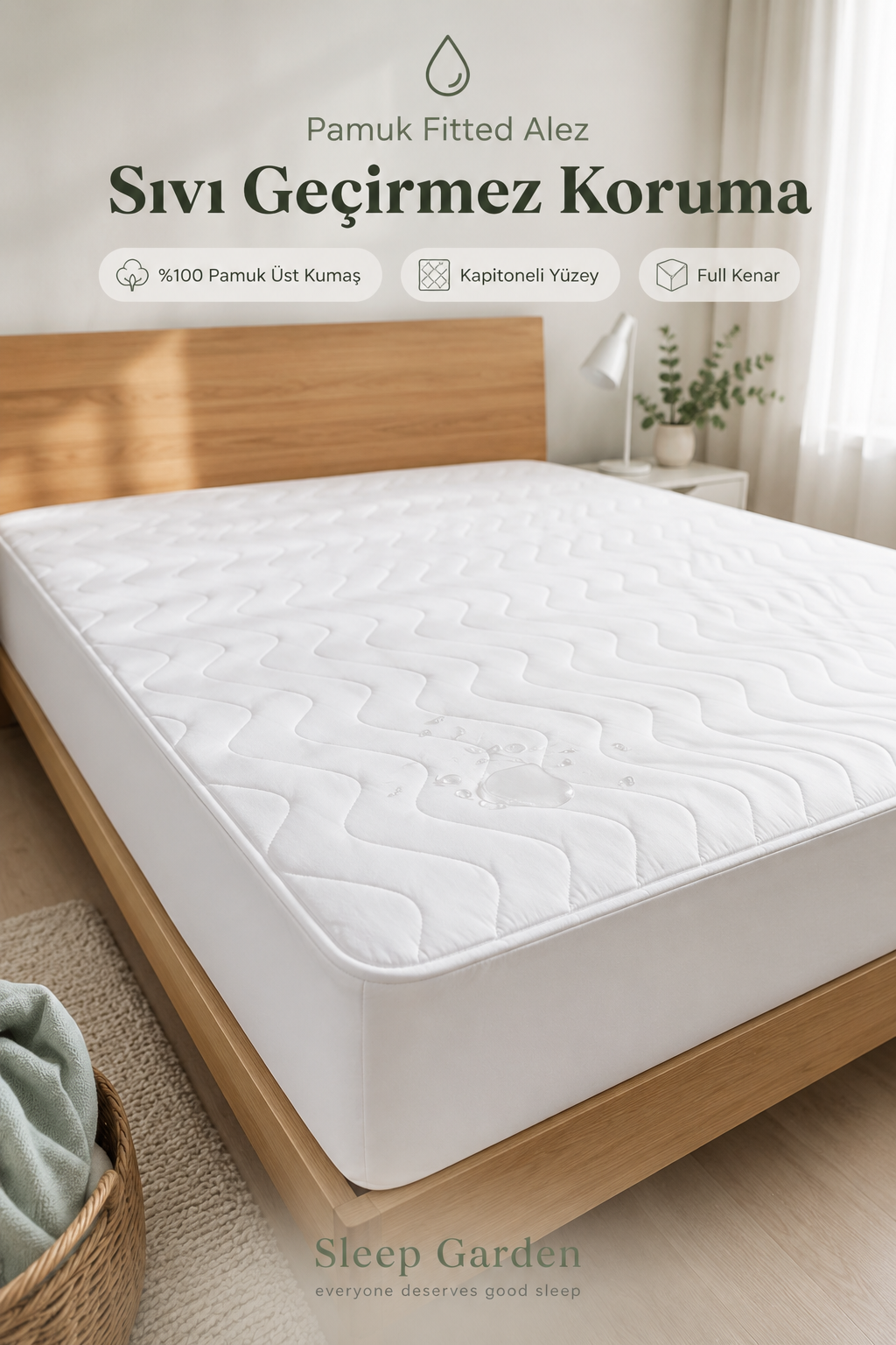 Sleep Garden %100 Pamuk Üst Kumaş Kapitoneli Kalın Full Kenar Sıvı Geçirmez AlezSleep Garden Ranforce Fitted Sıvı Geçirmez Alez - Uyku dünyanızı koruyan, yüksek kaliteli ve sıvı geçirmez alezler. Yatak koruması için ideal çözümler sleepgarden.com.tr'de!Sleep Garden